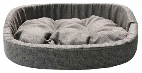 Лежак Homepet Silver для домашних животных, Жаккард Krona №3, 57 см х 45 см х 17 см фото 1