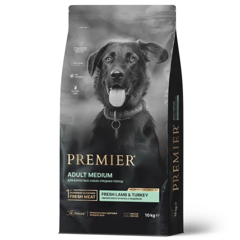 Сухой корм Premier Dog Lamb & Turkey Adult Medium для собак средних пород, с ягненком и индейкой, 10 кг фото 1