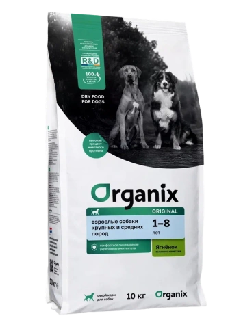 Сухой корм Organix Adult Large & Medium Chicken & Vegetables для взрослых собак крупных и средних пород, с курицей, фруктами и овощами, 10 кг фото 1